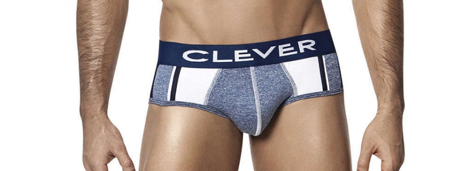 Blue and white men's underwear from Clever Moda